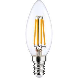 Foto van Lightme lm85336 led-lamp energielabel e (a - g) e14 kaars 7 w = 60 w warmwit (ø x l) 35 mm x 97 mm niet dimbaar, filament / retro-led 1 stuk(s)