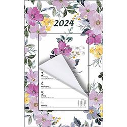 Foto van Mgpcards - week scheurkalender 2024 - week begint op zondag - bloemen - pastel lila