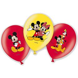 Foto van Amscan ballonnen mickey en minnie mouse 6 stuks rood/geel