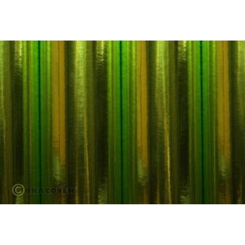 Foto van Oracover 21-095-010 strijkfolie (l x b) 10 m x 60 cm chroom-lichtgroen