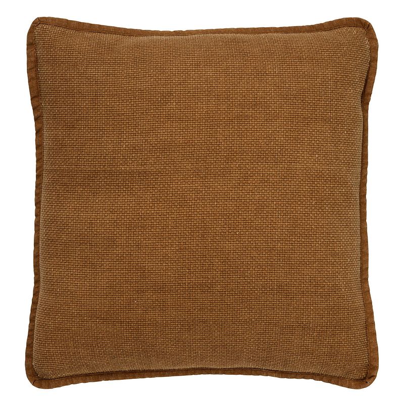 Foto van Dutch decor bowie - kussenhoes van katoen tobacco brown 45x45 cm - bruin - bruin