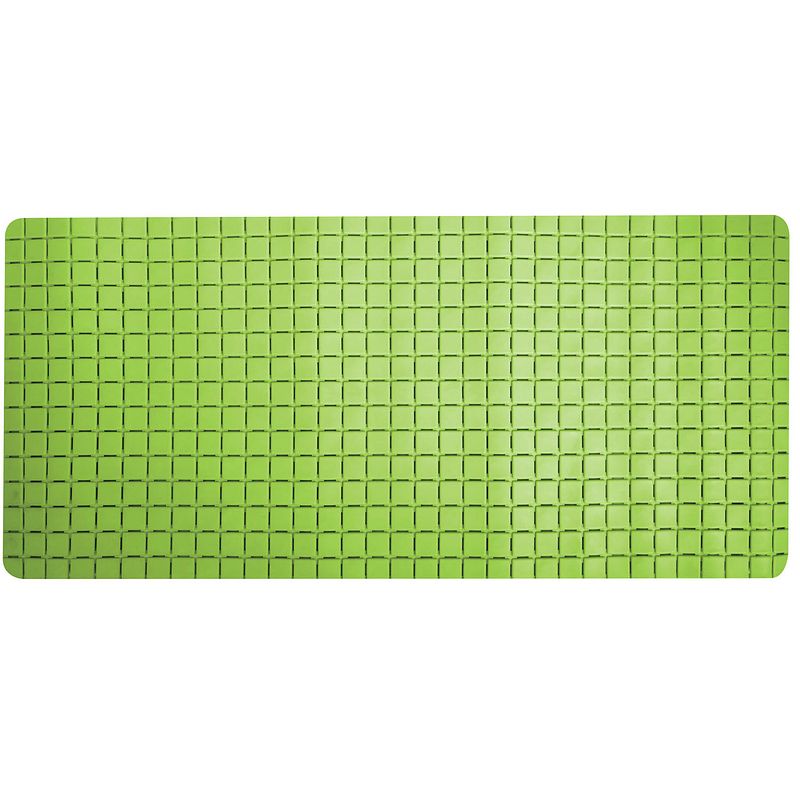 Foto van Msv douche/bad anti-slip mat badkamer - rubber - limegroen - 76 x 36 cm - badmatjes