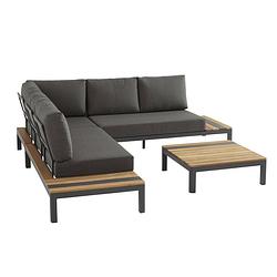 Foto van 4 seasons outdoor meridien loungeset 4-delig - grijs