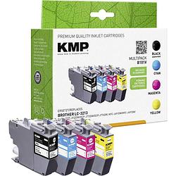 Foto van Kmp inkt combipack vervangt brother lc-3213val compatibel combipack zwart, cyaan, magenta, geel b101v 1539,4005