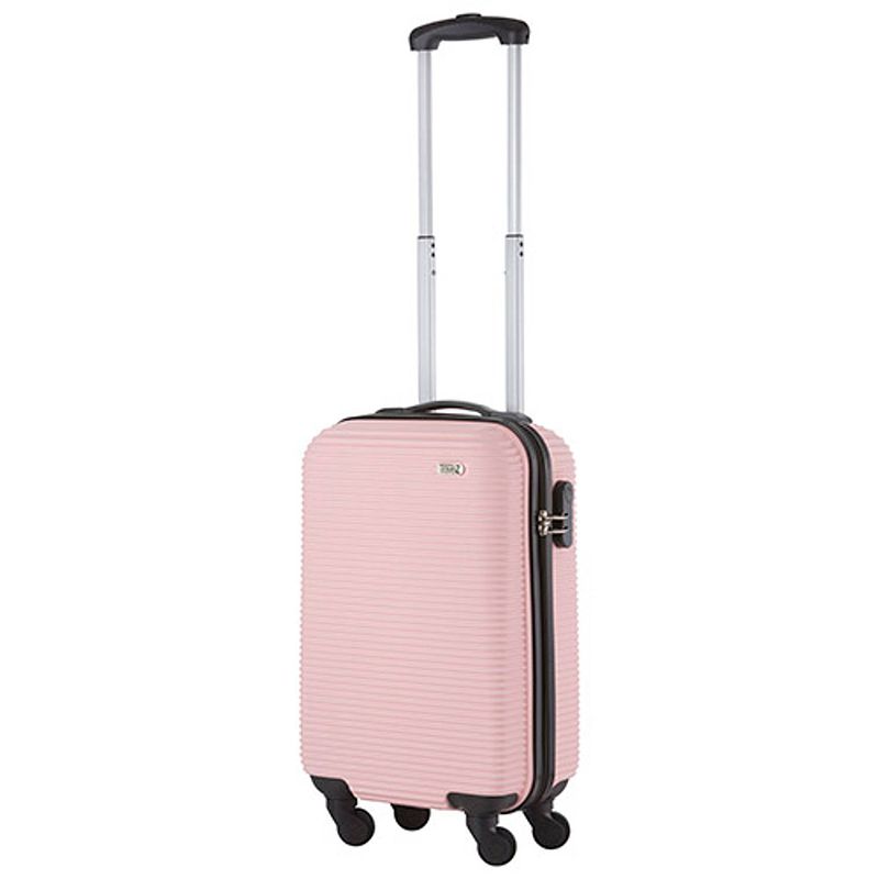 Foto van Travelz horizon handbagagekoffer - 54cm handbagage met cijferslot - baby roze
