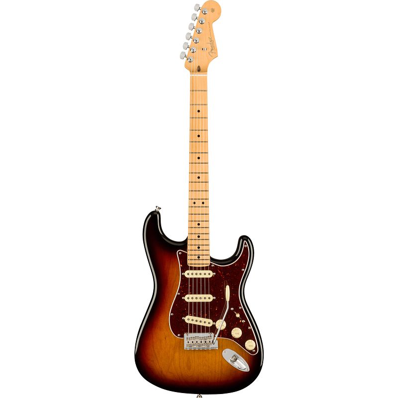 Foto van Fender american professional ii stratocaster 3-tone sunburst mn elektrische gitaar met koffer