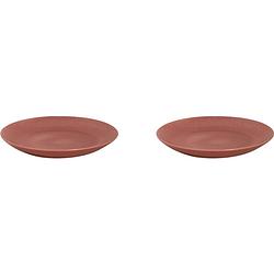 Foto van Mammoet bord spirit 21.5 cm rood stoneware 2 stuk(s)