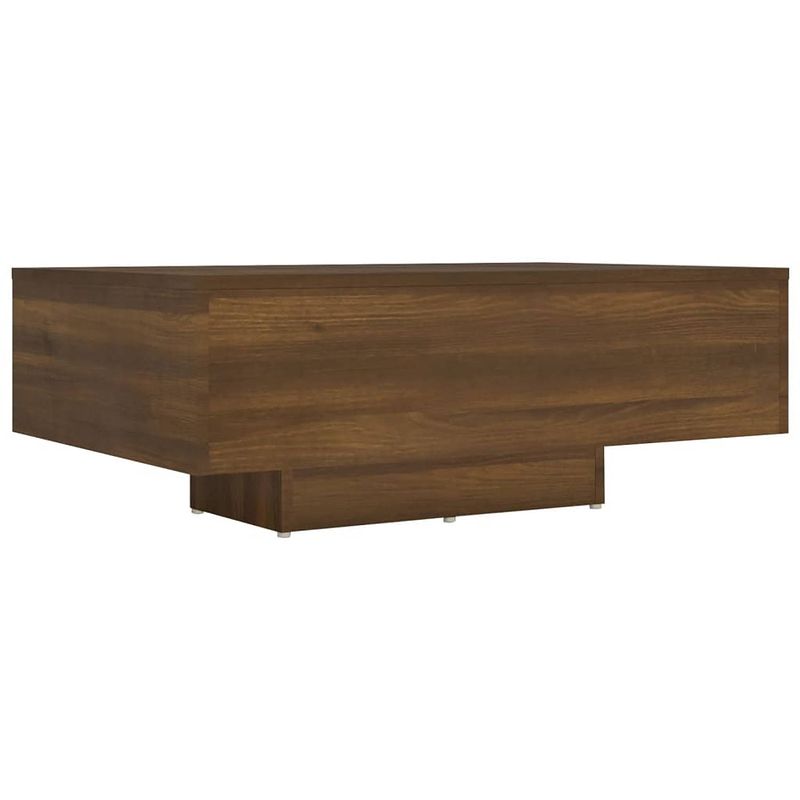 Foto van The living store salontafel modern bruineiken 85x55x31 cm - bewerkt hout