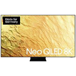 Foto van Samsung gq85qn800b qled-tv 214 cm 85 inch energielabel g (a - g) dvb-t2, dvb-c, dvb-s2, 8k, smart tv, wifi, pvr ready, ci+* zilver