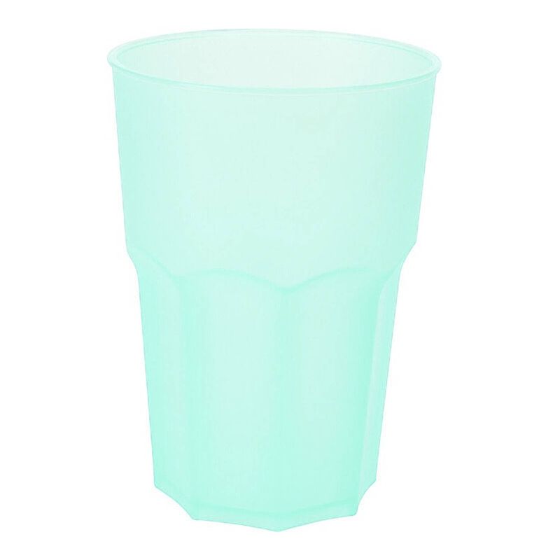 Foto van Limonade/drinkbeker kunststof - mintgroen - 480 ml - 12 x 9 cm - bekers