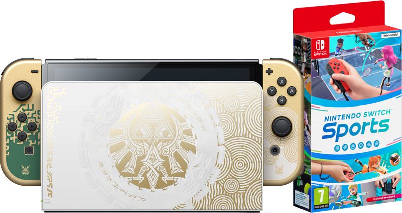 Foto van Nintendo switch oled zelda edition + nintendo switch sports