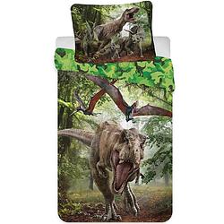 Foto van Jurassic world dekbedovertrek forest - eenpersoons - 140 x 200 cm - polyester