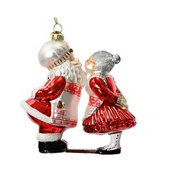 Foto van Decoris - kerstman glas l12b6h12.5 cm multi kerst