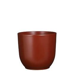 Foto van Tusca pot round d. brown matt - h20xd22,5cm