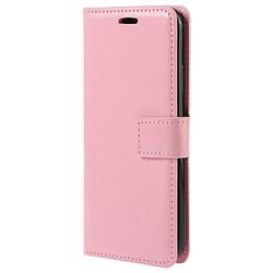 Foto van Basey apple iphone 14 pro max hoesje book case kunstleer cover hoes - lichtroze