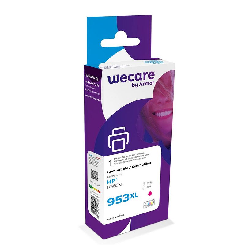 Foto van Wecare cartridge compatible met hp 953 xl magenta