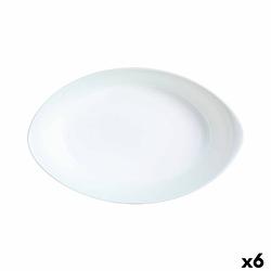 Foto van Serveerschaal luminarc smart cuisine ovalen wit glas 21 x 13 cm (6 stuks)