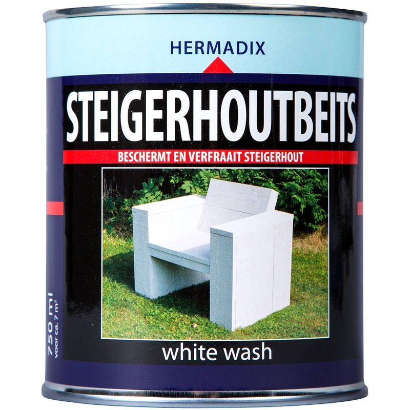 Foto van Hermadix - steigerh beits wh wash 750 ml