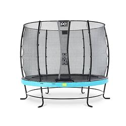 Foto van Exit elegant trampoline met veiligheidsnet economy rond - 305 cm - blauw