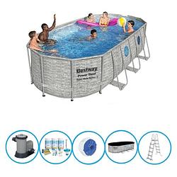 Foto van Bestway zwembad power steel swim vista - zwembadpakket - 549x274x122 cm