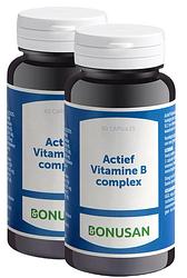 Foto van Bonusan actief vitamine b complex capsules duoverpakking
