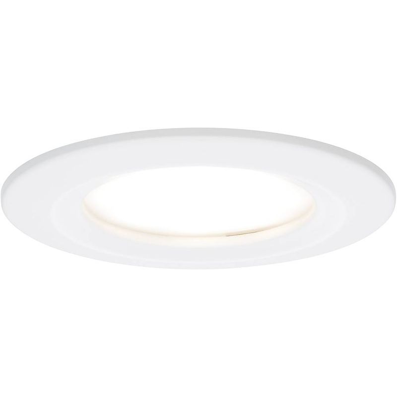 Foto van Paulmann coin slim led-inbouwlamp voor badkamer set van 3 stuks 18 w ip44 wit (mat)