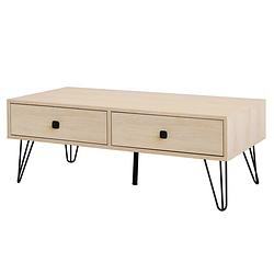 Foto van Quvio salontafel met 2 lades- quv1024 - sand