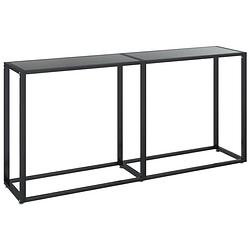 Foto van Vidaxl wandtafel 160x35x75,5 cm gehard glas zwart