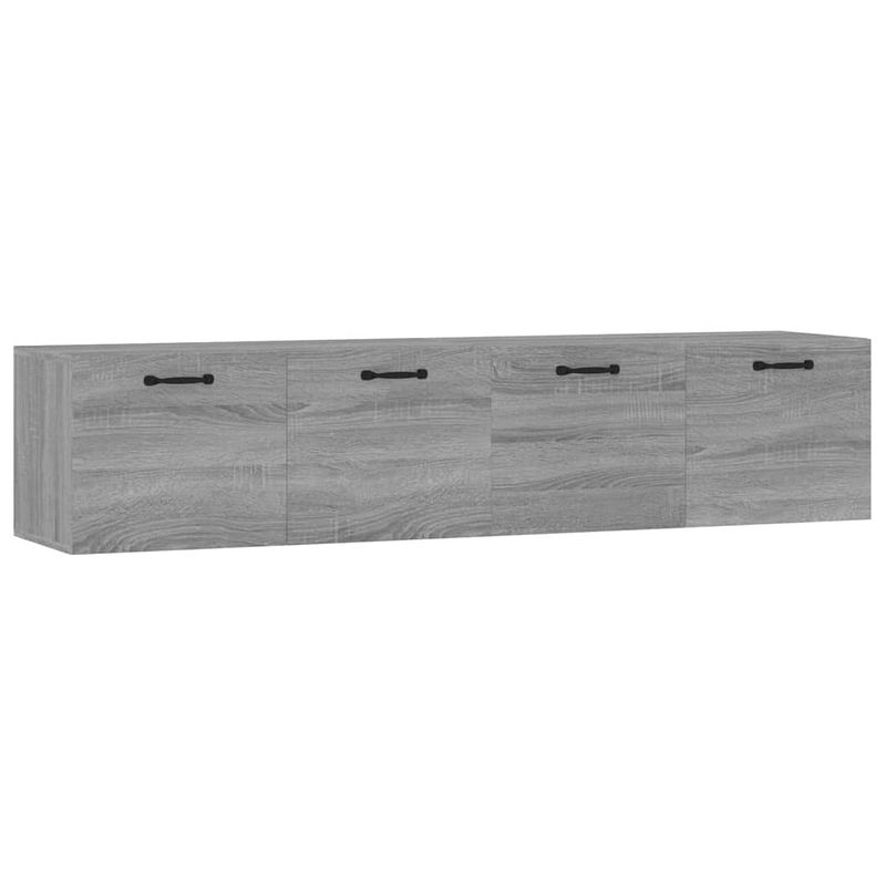 Foto van Vidaxl wandkasten 2 st 60x36,5x35cm bewerkt hout grijs sonoma