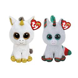 Foto van Ty - knuffel - beanie boo's - pegasus unicorn & christmas unicorn