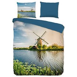 Foto van Good morning windmill dekbedovertrek - 1-persoons (140x200/220 cm + 1 sloop) - katoen - multi