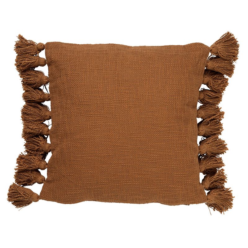 Foto van Dutch decor ruby - sierkussen van katoen tobacco brown 45x45 cm - bruin - bruin