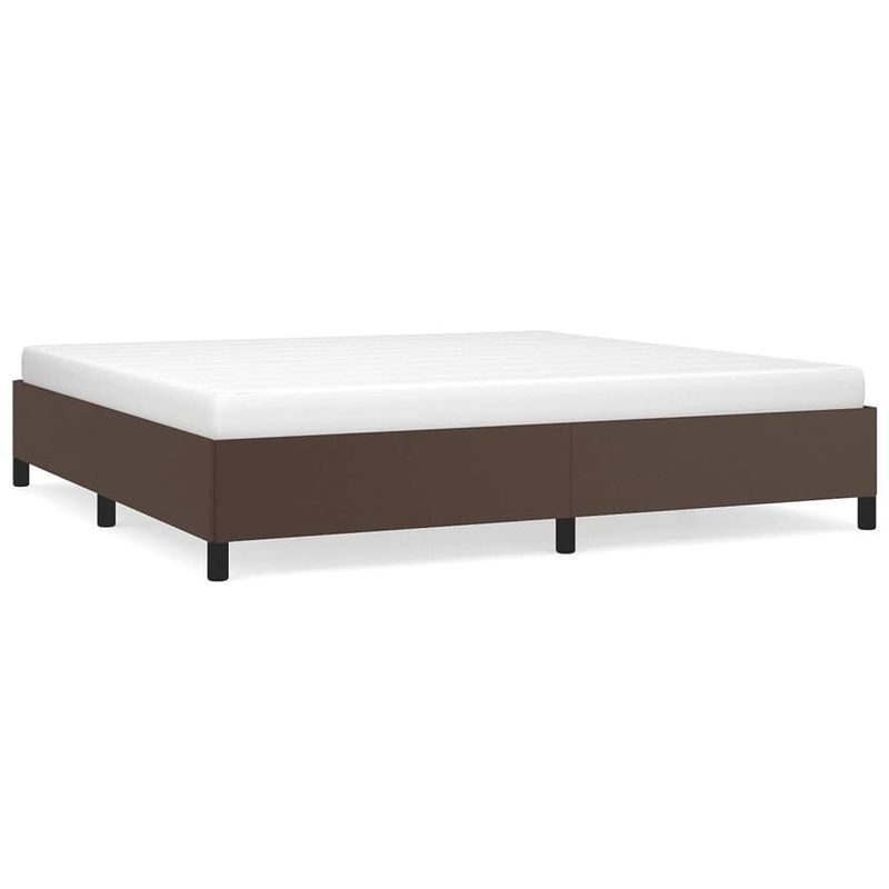 Foto van The living store bedframe kunstleer bruin 200x200 cm - bed