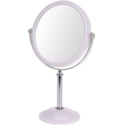 Foto van Witte make-up spiegel rond vergrotend 18 x 24 cm - make-up spiegeltjes