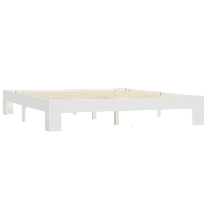 Foto van The living store bedframe massief grenenhout wit 160x200 cm - bed