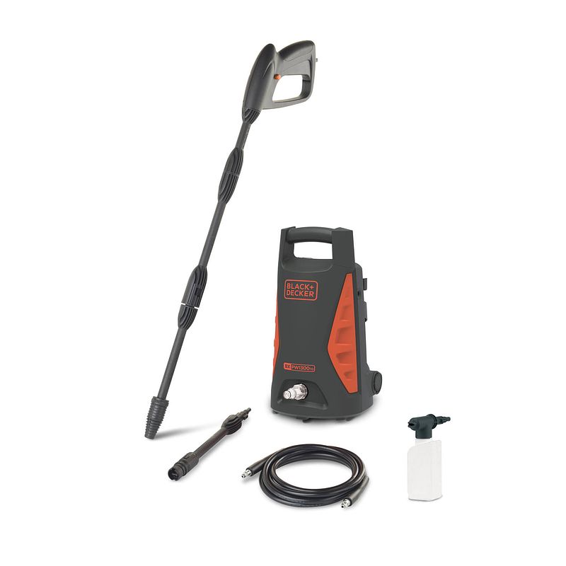 Foto van Black+decker hogedrukreiniger - bxpw1300td - 1300 watt - 6 accessoires - compact