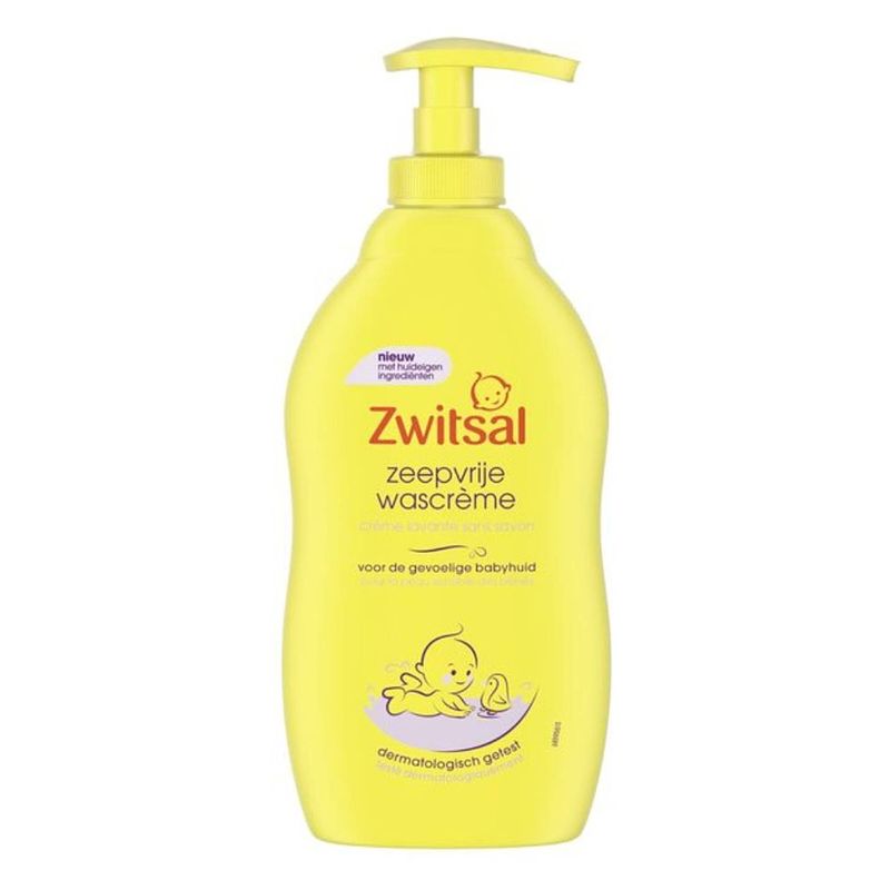 Foto van Zwitsal wascreme - pompje - zeepvrij - 400 ml