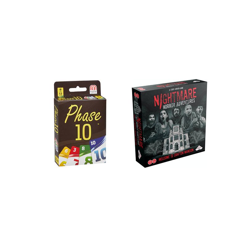 Foto van Spellenset - bordspel - 2 stuks - phase10 & nightmare horror adventures