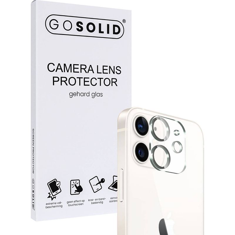 Foto van Go solid! apple iphone 12 mini camera lens protector gehard glas