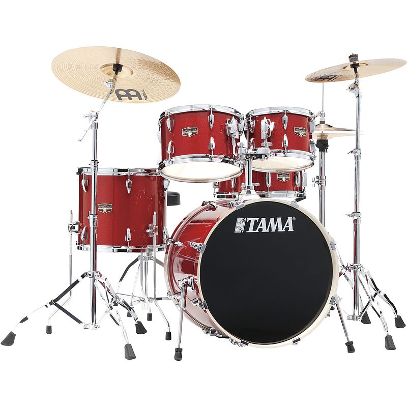 Foto van Tama ip50h6w-brm imperialstar 5-delige drumkit burnt red mist