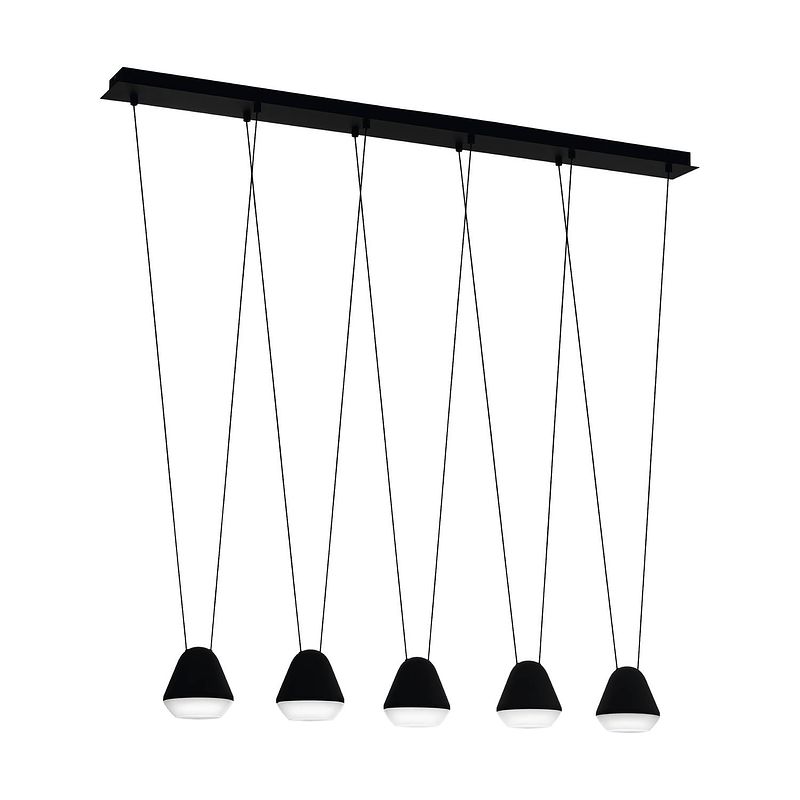 Foto van Eglo palbieta hanglamp - gu10 - 116 cm - zwart