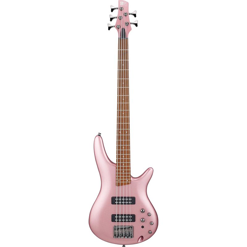 Foto van Ibanez sr305e soundgear pink gold metallic 5-snarige elektrische basgitaar