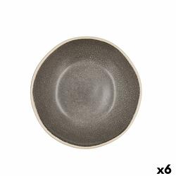 Foto van Diep bord bidasoa gio keramisch grijs 19 cm (6 stuks)