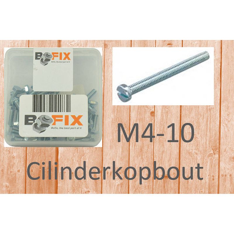 Foto van Bofix cilinderkopbout m4x10 verzinkt (50st)