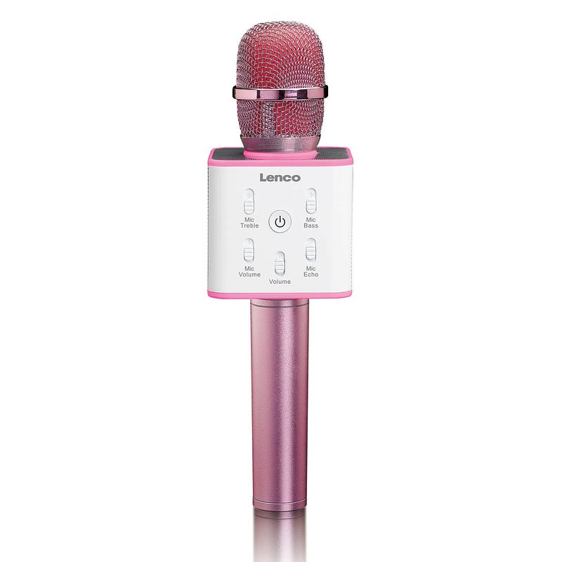Foto van Karaoke microfoon met bluetooth® en ingebouwde speakers lenco bmc-80 pink roze