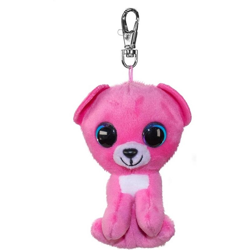 Foto van Lumo stars sleutelhanger lumo bear raspberry roze 8,5 cm