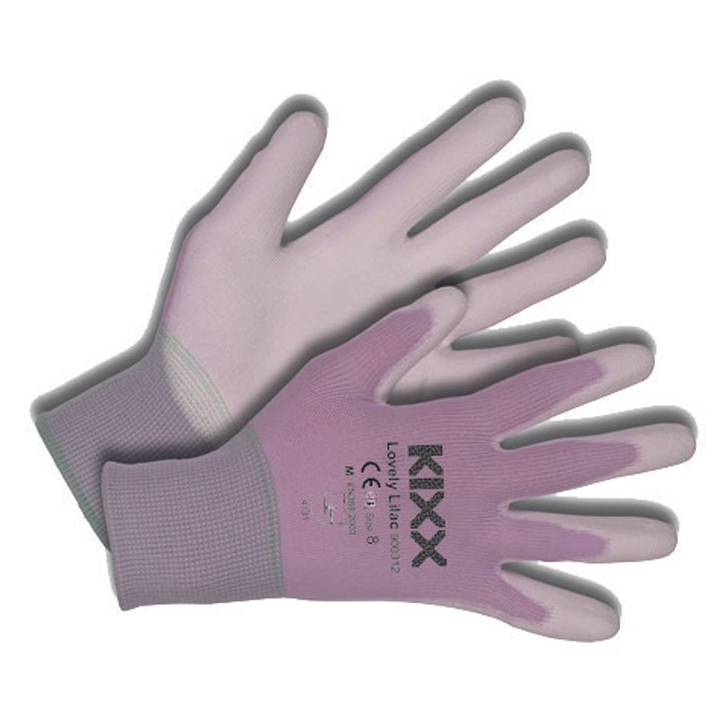 Foto van Kixx - tuinhandschoen lovely lilac maat m ofwel 8