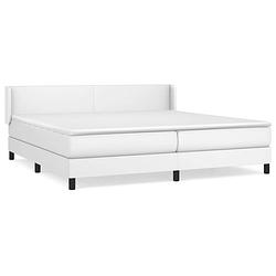 Foto van The living store boxspringbed - kunstleer - 203x203x78/88 cm - pocketvering matras - middelharde ondersteuning -