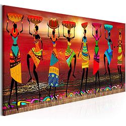 Foto van Artgeist african women dancing canvas schilderij 150x50cm
