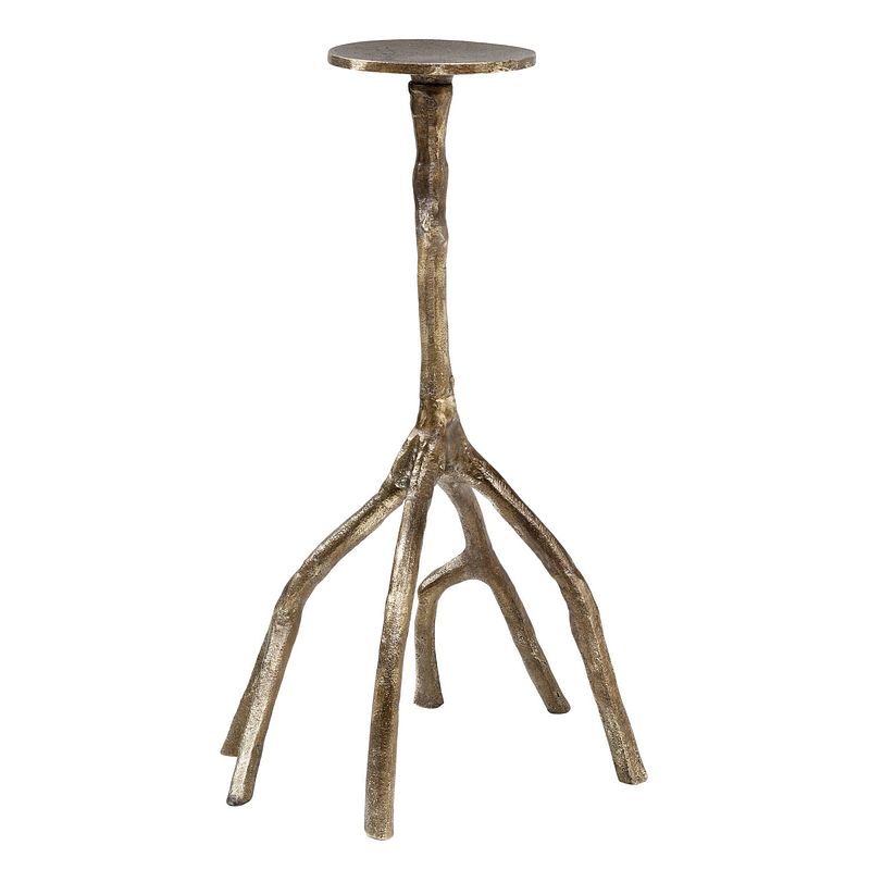 Foto van Ptmd roots brass iron candleholder tree look